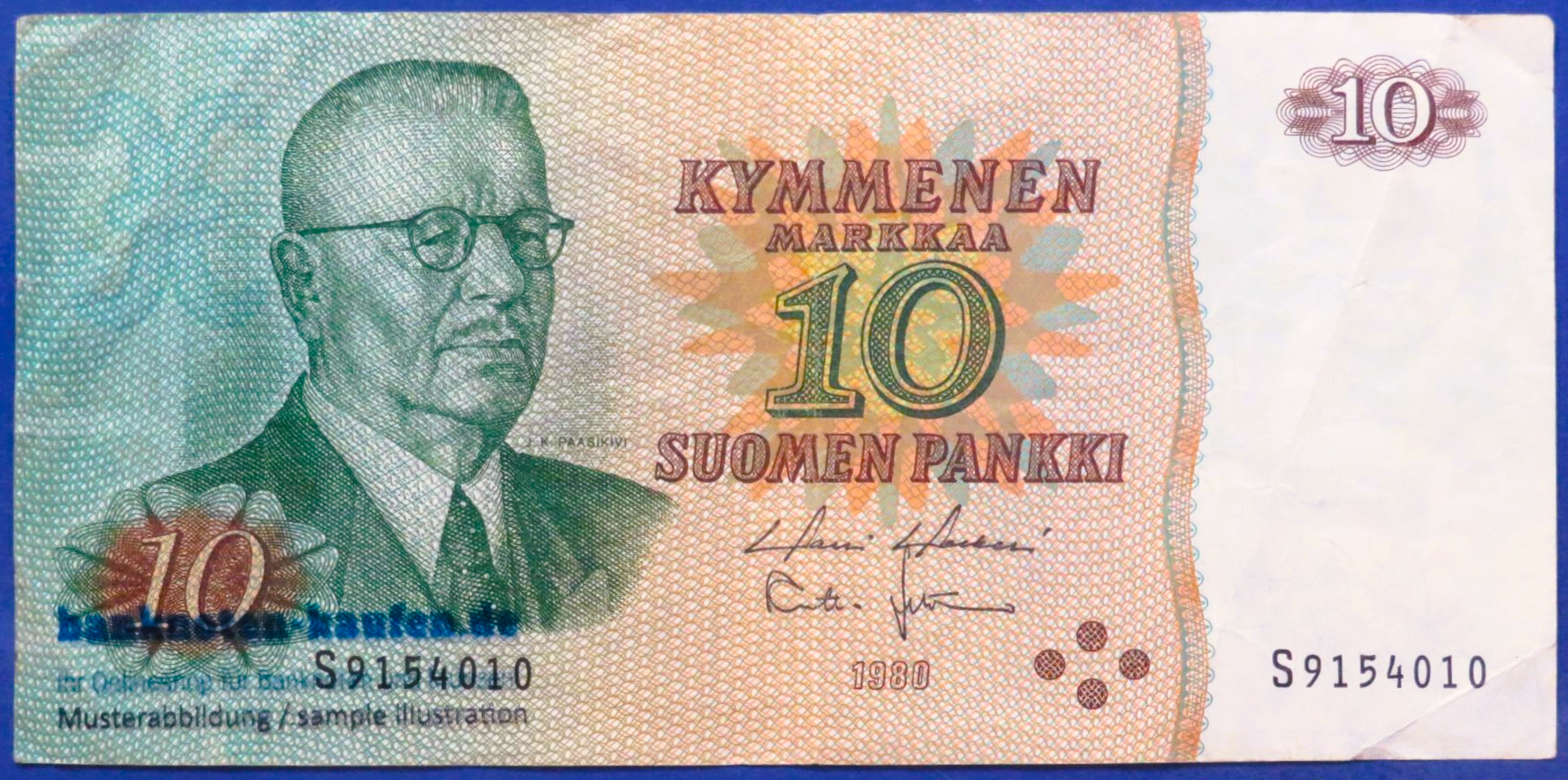 Finnland, 10 Markkaa, 1980, gebraucht (USED / VF-), P-112