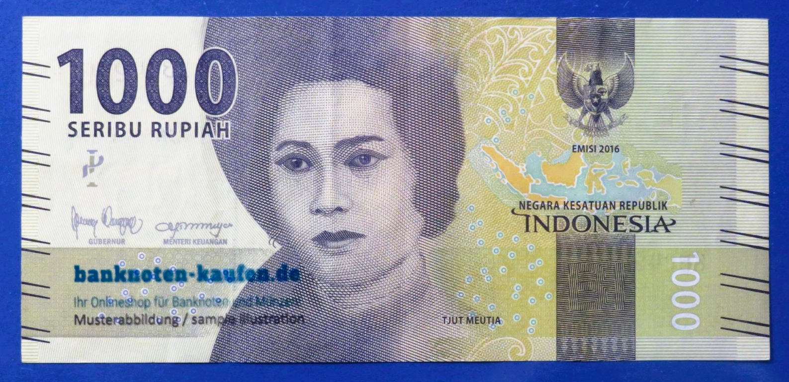 Indonesia - 1,000 Rupiah, 2016, circulated (USED / VF), P-154