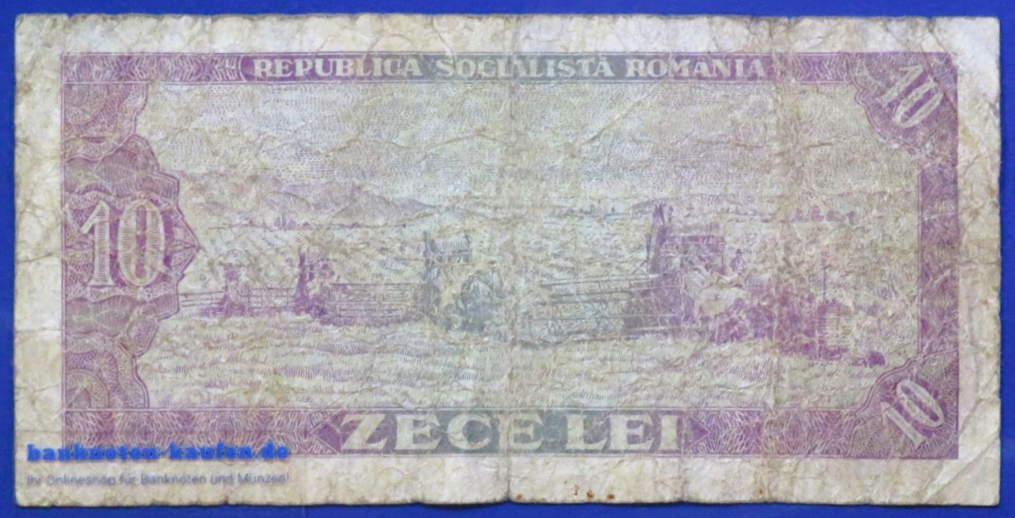Rumänien, 10 Lei, 1966, gebraucht (USED / VG), P-94