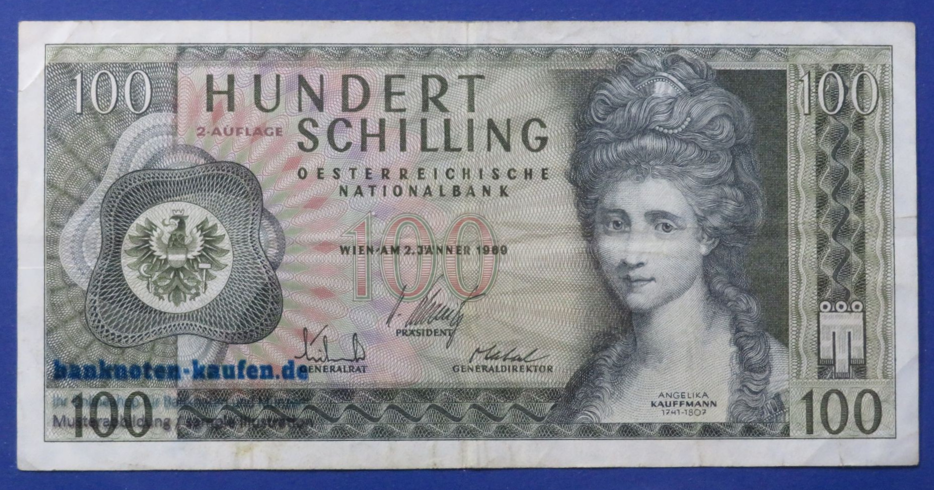 Austria, 100 Schilling, 1969, circulated (USED / VF), P-146, "2. Auflage"