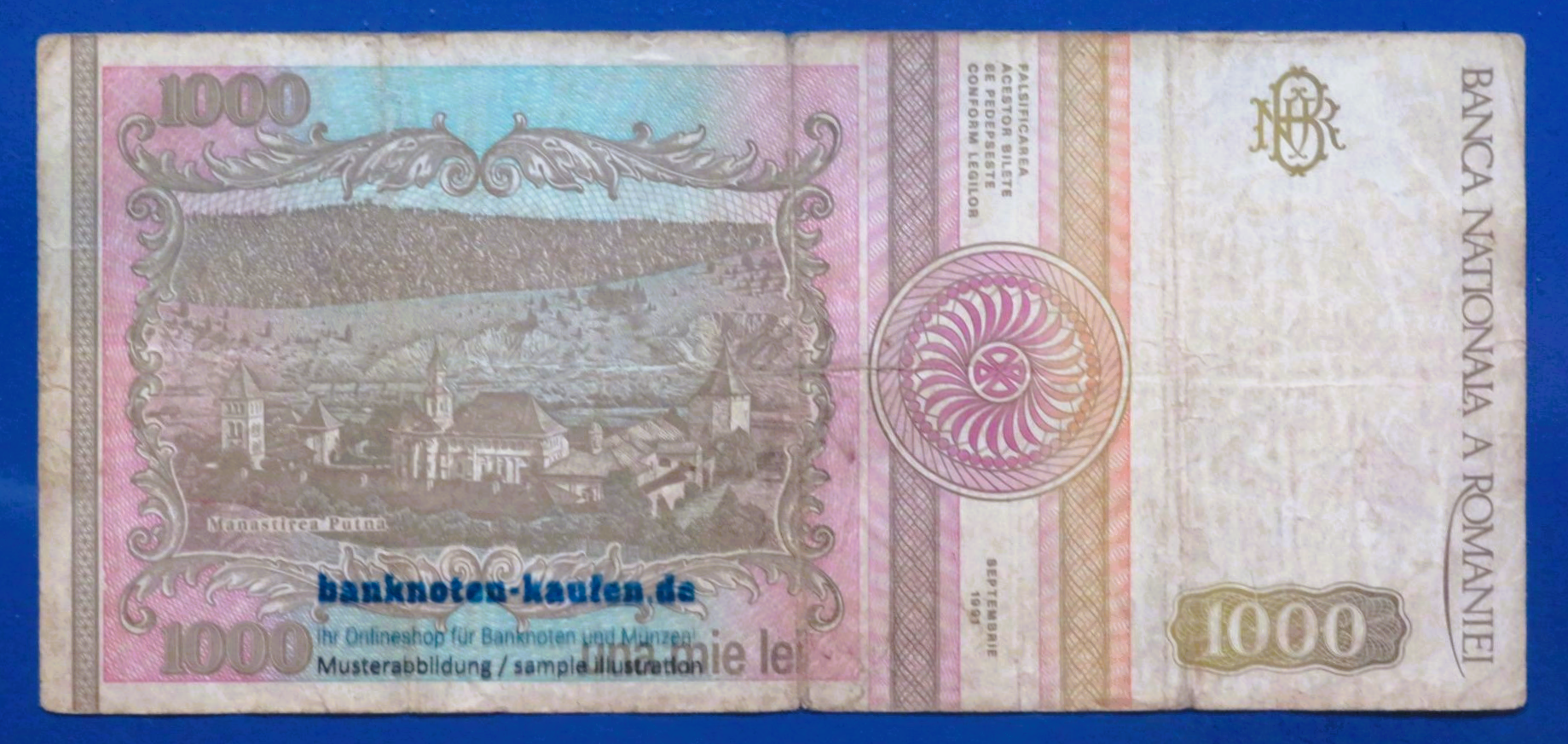Rumänien, 1.000 Lei, 1991, gebraucht (USED / F), P-101Aa