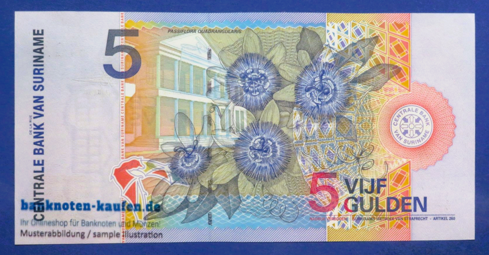 Suriname, 5 Gulden, 2000, fast kassenfrisch (AU), P-146