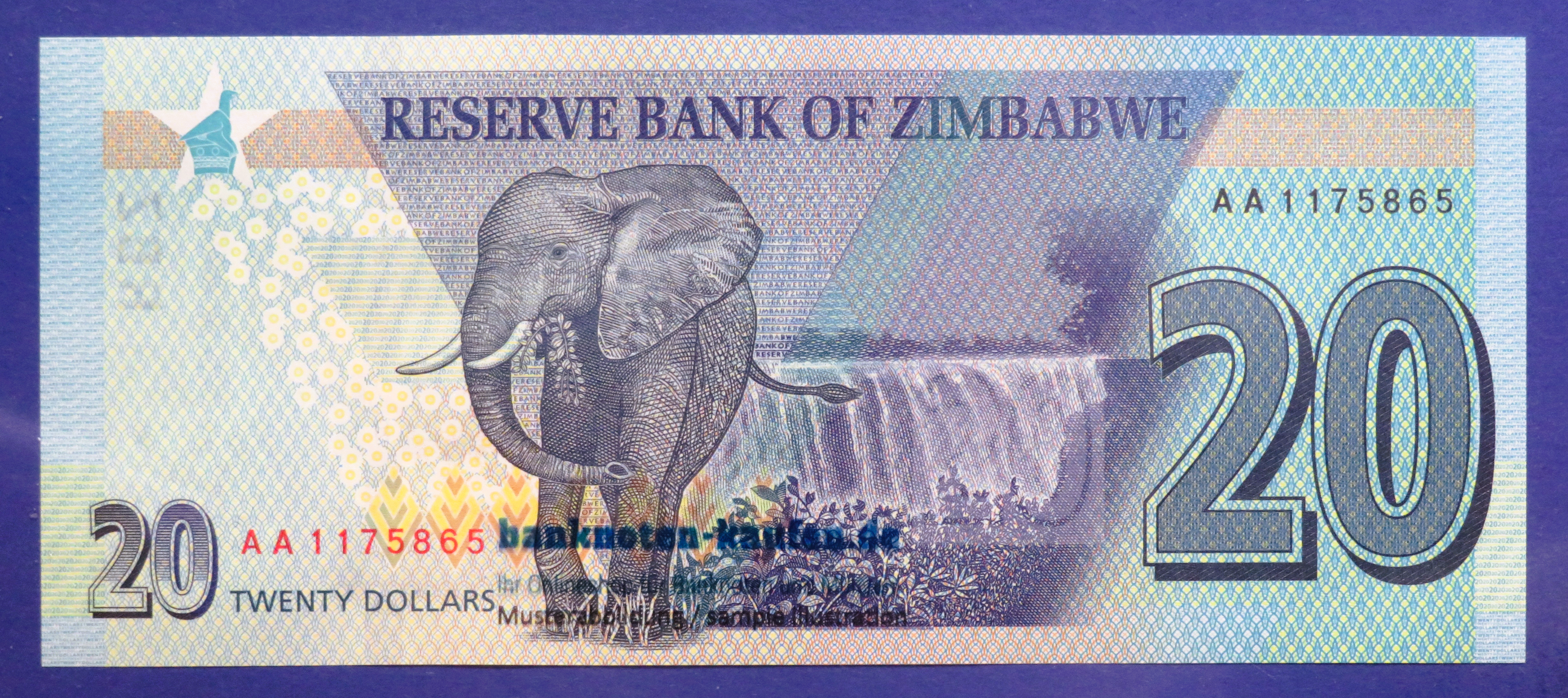Zimbabwe, 20 Dollars, 2020, uncirculated (UNC), P-104