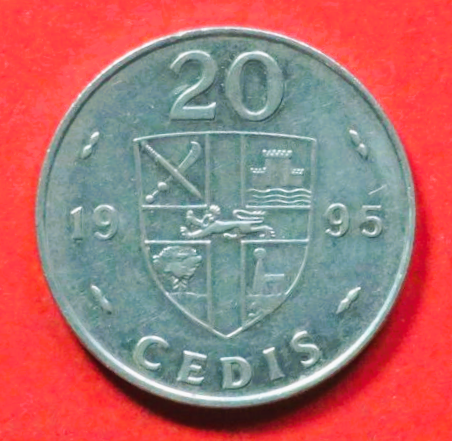Ghana: 20 Cedis, 1991-1999, gebraucht (used / vz), # 31