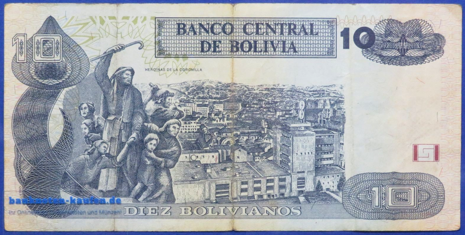 Bolivien, 10 Bolivianos, L. 1986, gebraucht (USED / VF), P-243