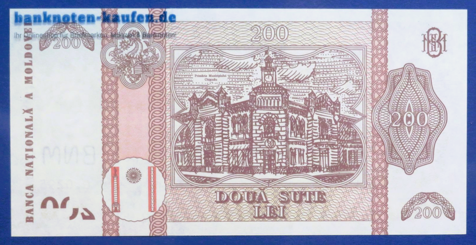 Moldawien, 200 Lei, 2015, kassenfrisch (UNC), P-26c