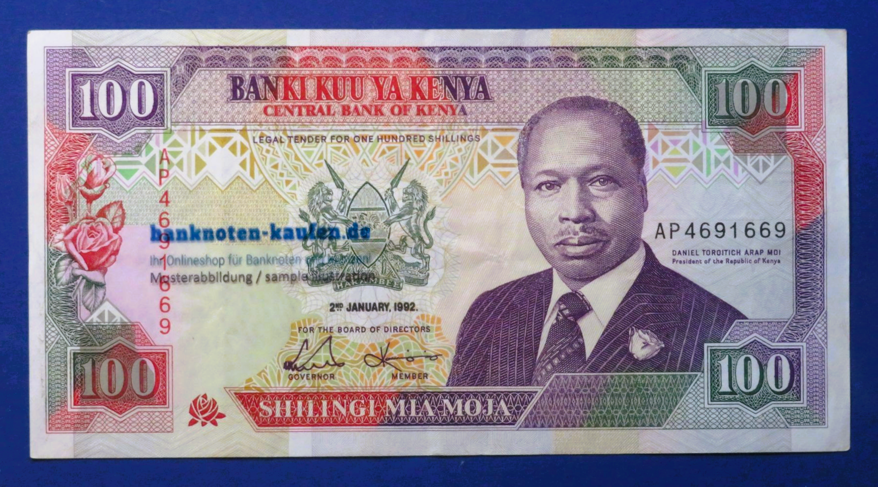 Kenia, 100 Shillings, 1992, gebraucht (USED / VF+), P-27d