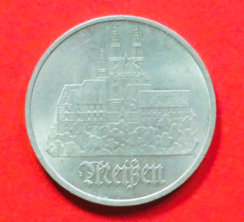 DDR: 5 Mark, 1972, gebraucht (used / ss-vz), Gedenkausgabe, # 37