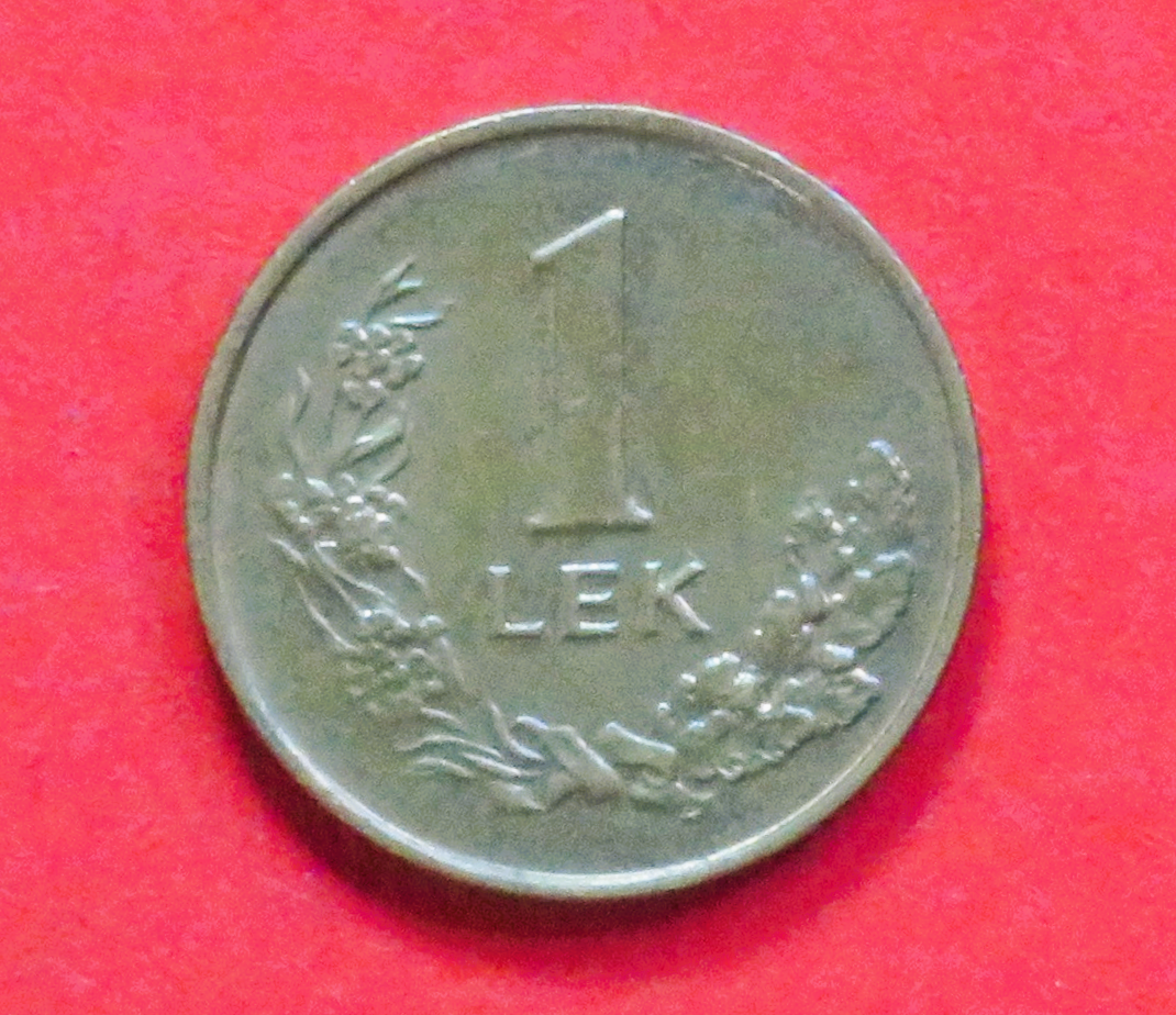 Albanien:  1 Lek, 1996, gebraucht (used / ss+), # 75