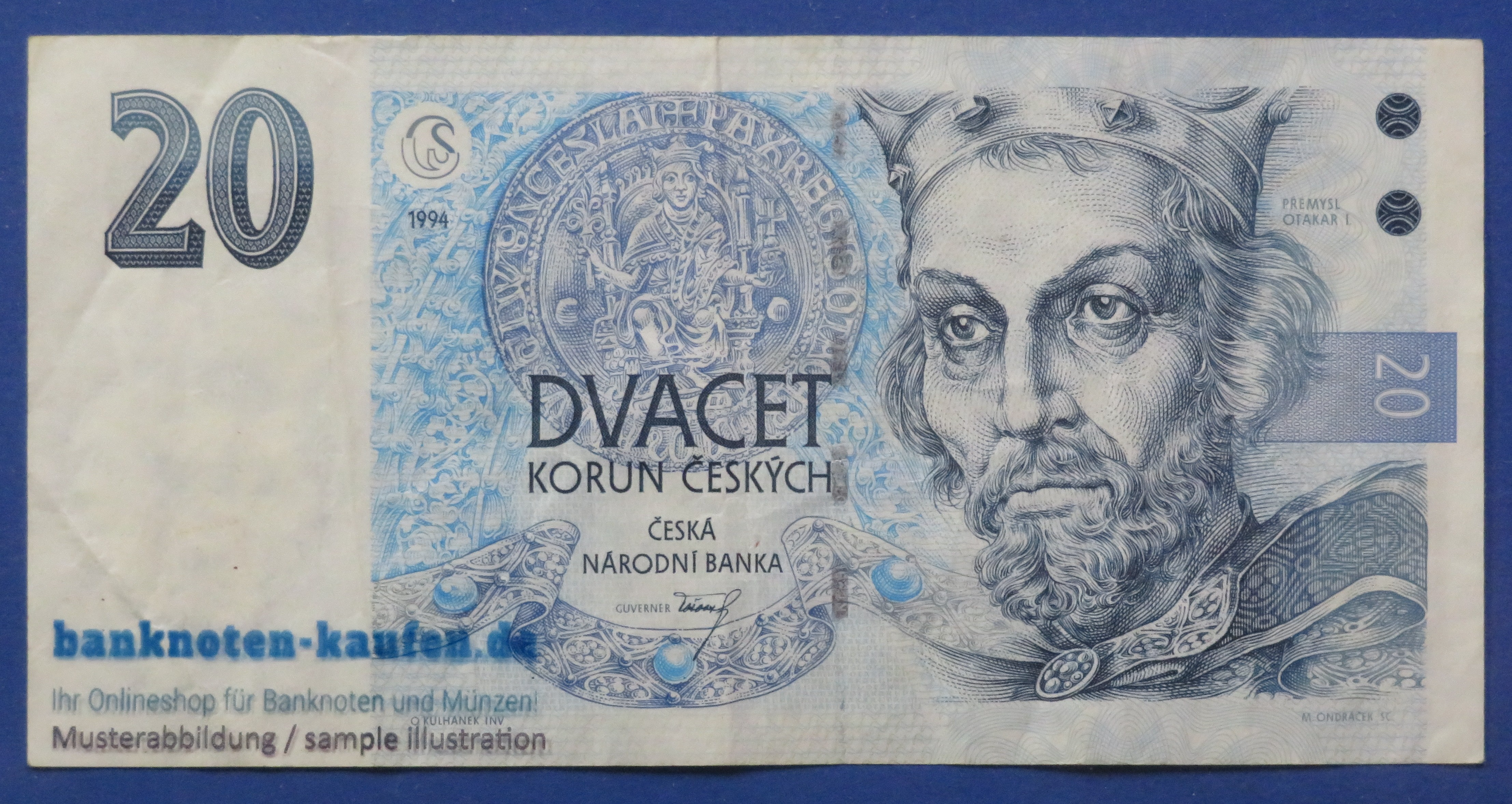 Czech Republic, 20 Korun, 1994,  circulated (USED / VF), P-10a