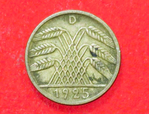 Deutsches Reich: 5 Reichspfennig, 1924-1936, gebraucht (used / ss+), # 39