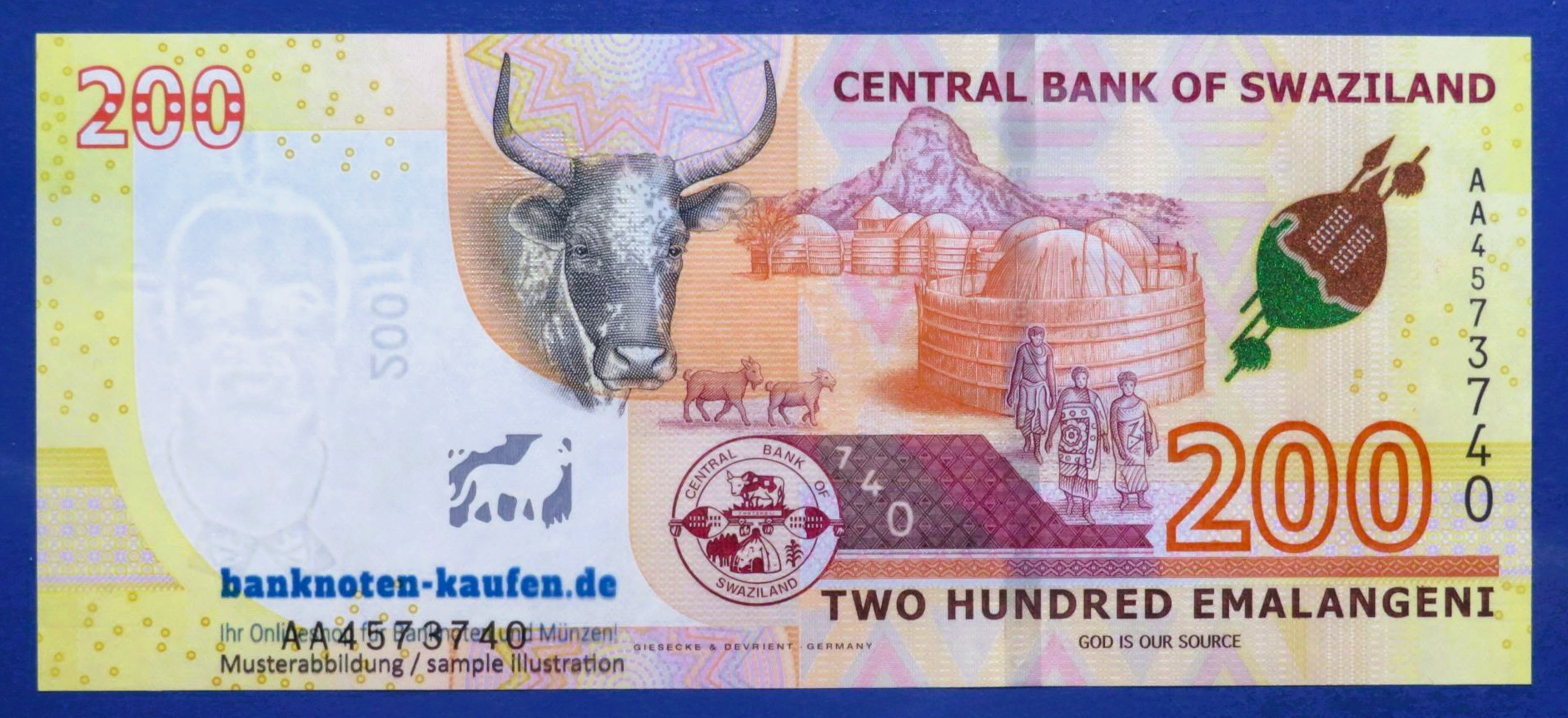 Swasiland, 200 Emalangeni, 2017, kassenfrisch (UNC), P-43