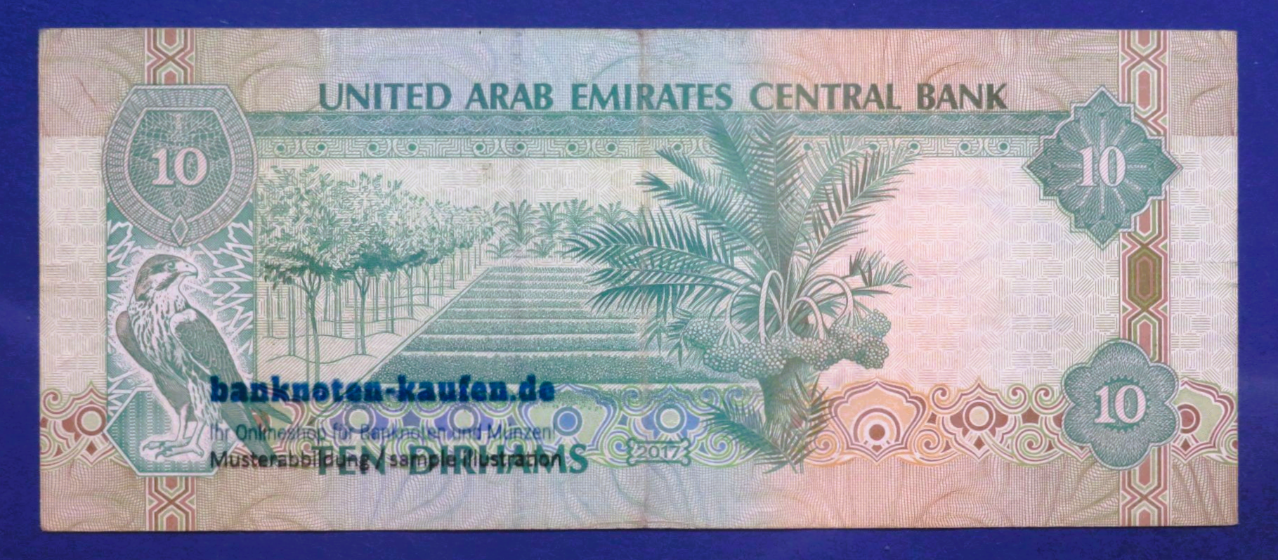 United Arab Emirates, 10 Dirhams, 2017, circulated (USED / VF), P-27e