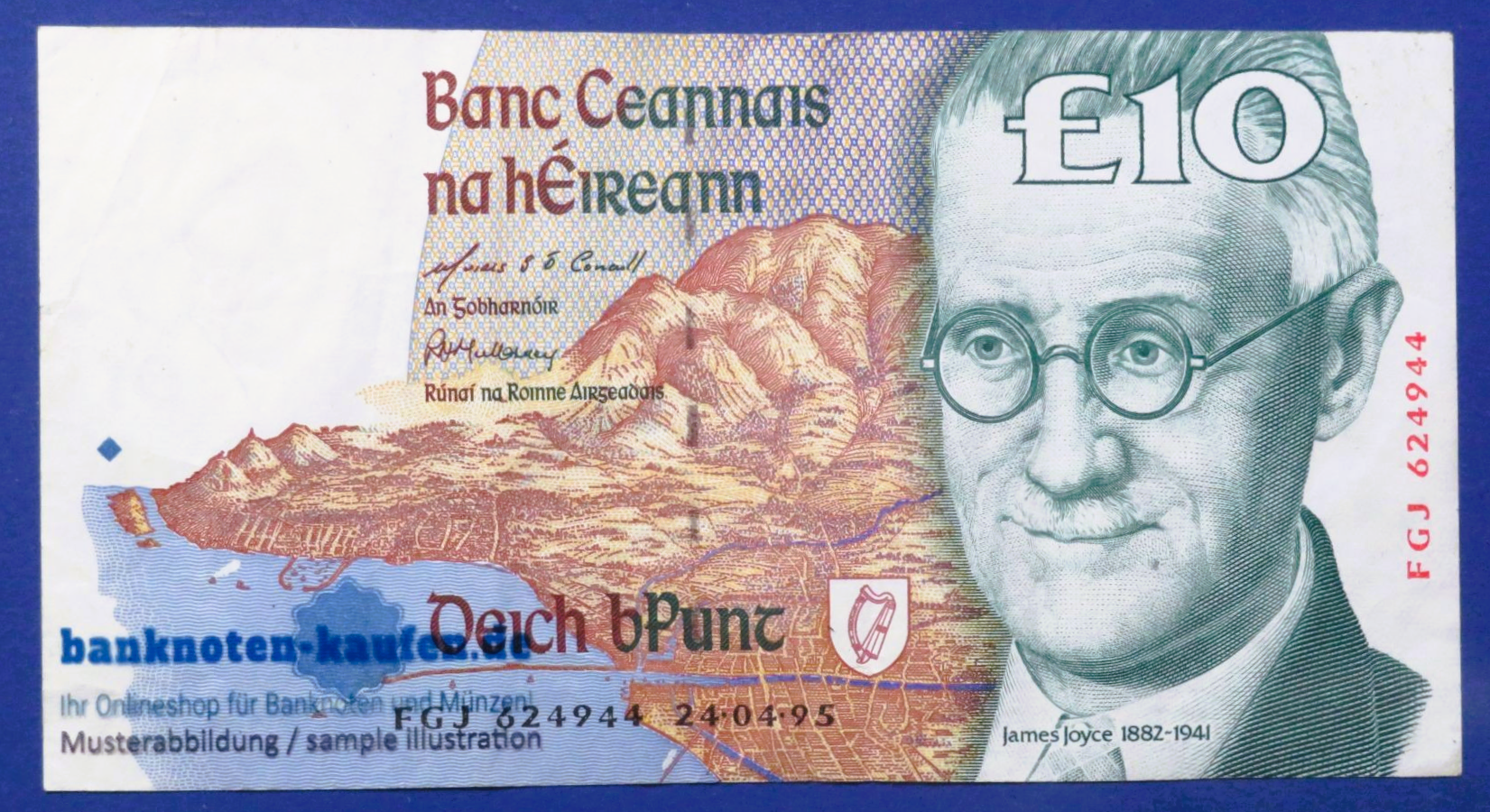 Ireland, 10 Pounds, 1995, circulated (USED / VF), P-76
