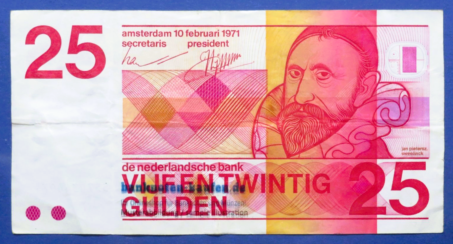 Netherlands, 25 Gulden, 1971, circulated (USED / VF), P-92a