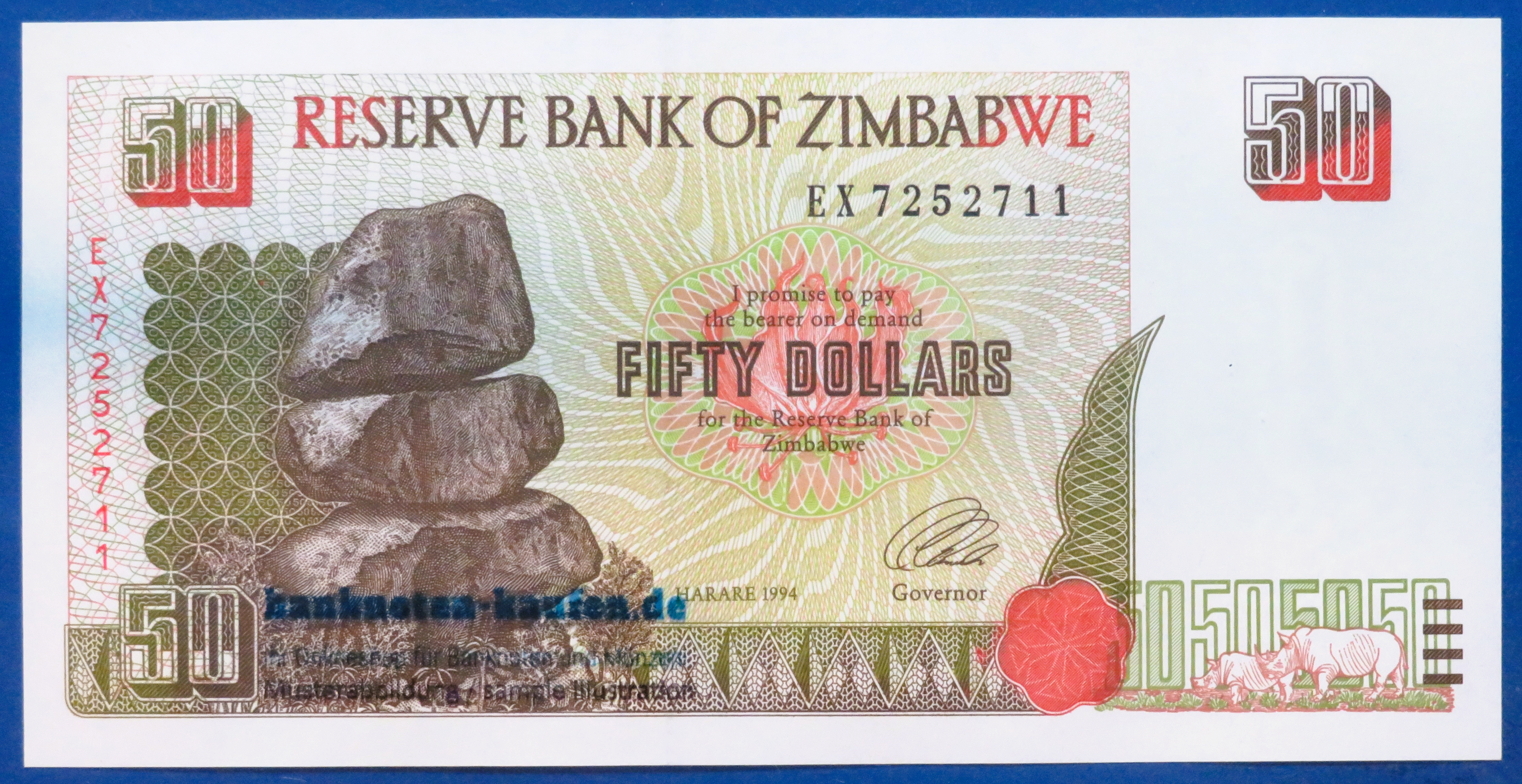 Zimbabwe, 50 Dollars, 1994, uncirculated (UNC), P-8