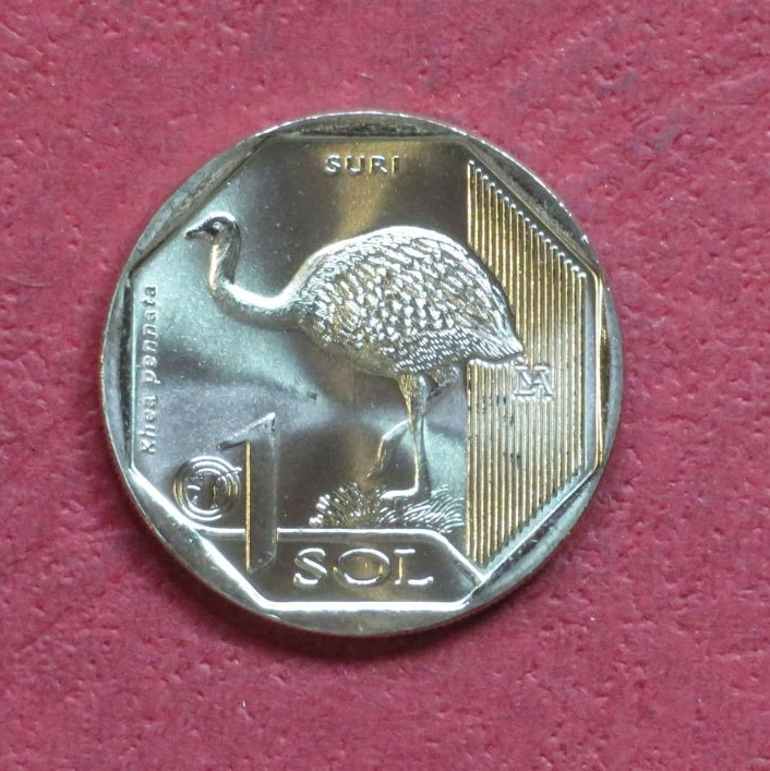 Peru, commemorative coin, 1 Sol, 2018, uncirculated (UNC), "rhea"