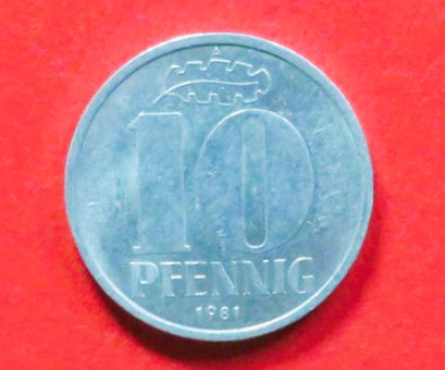 DDR: 10 Pfennig, 1963-1990, gebraucht (used / ss-vz), # 10
