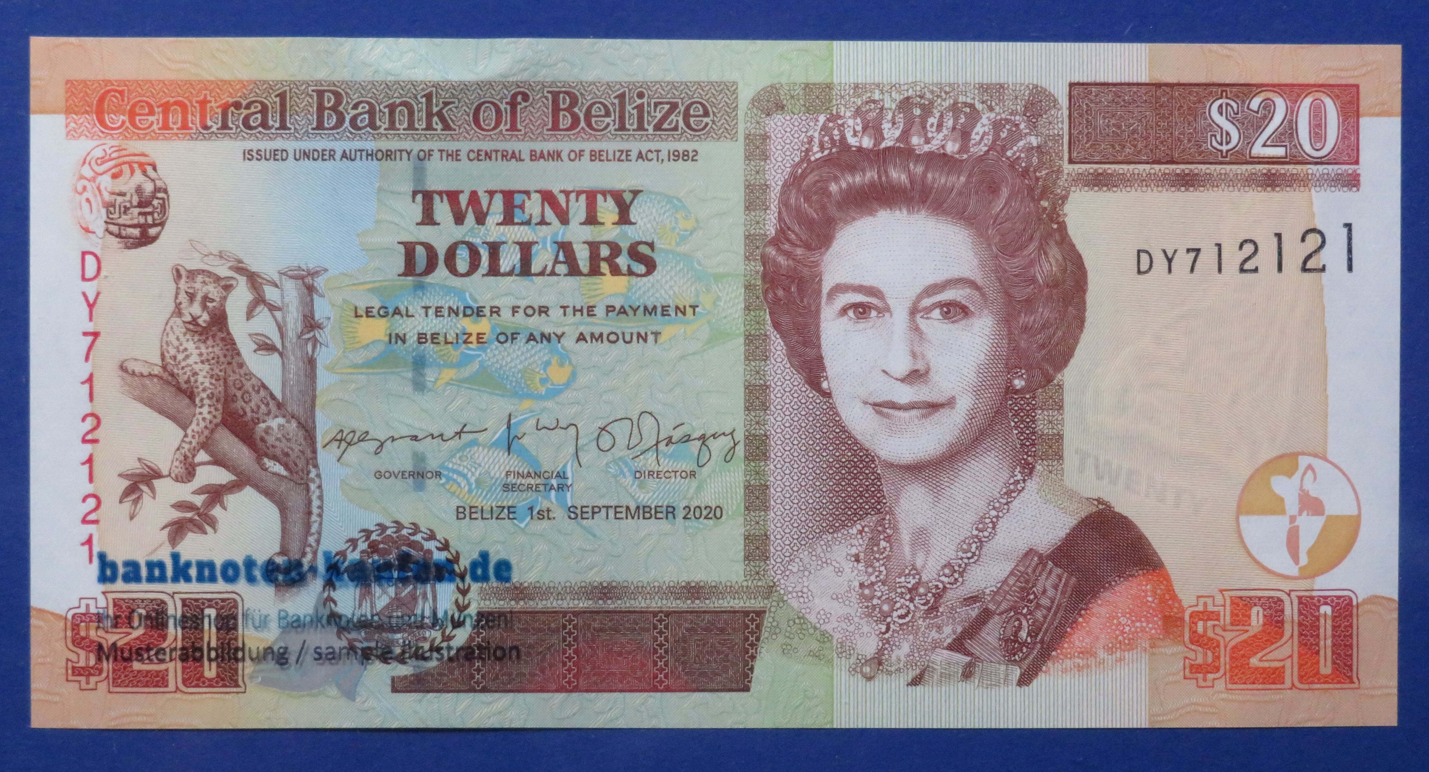 Belize, 20 Dollars, 2020, uncirculated (UNC)
