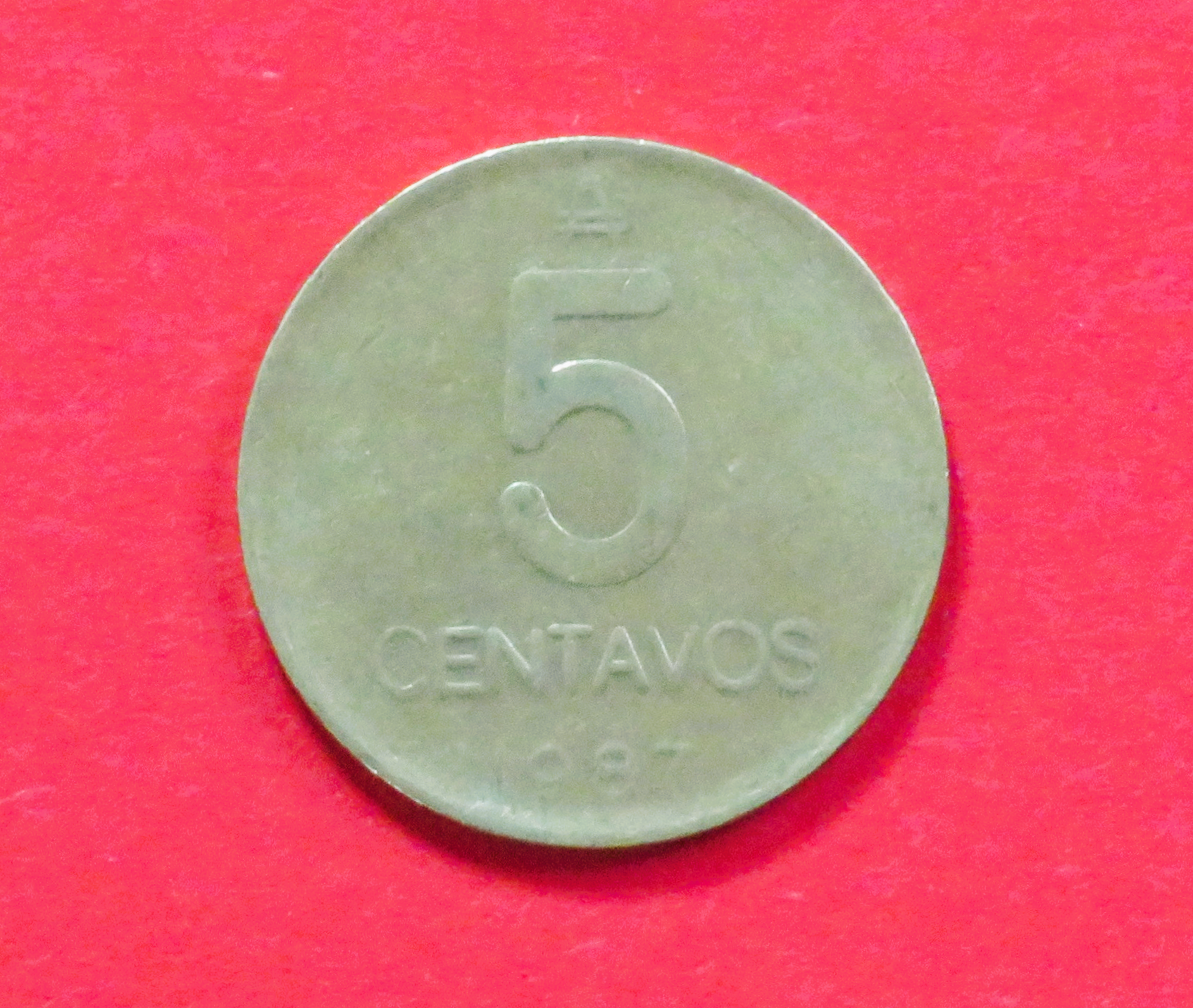 Argentina:  5 Centavos, 1986-1988, circulated (used / vf), # 97a