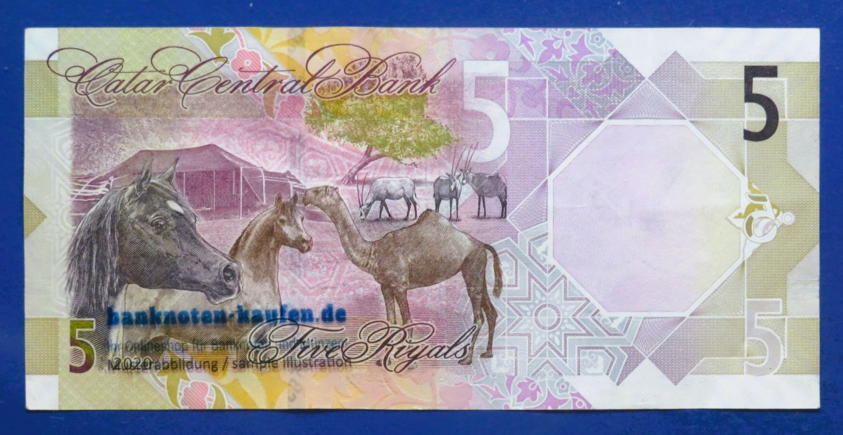 Katar, 5 Riyals, 2020, gebraucht (USED / VF), P-33a