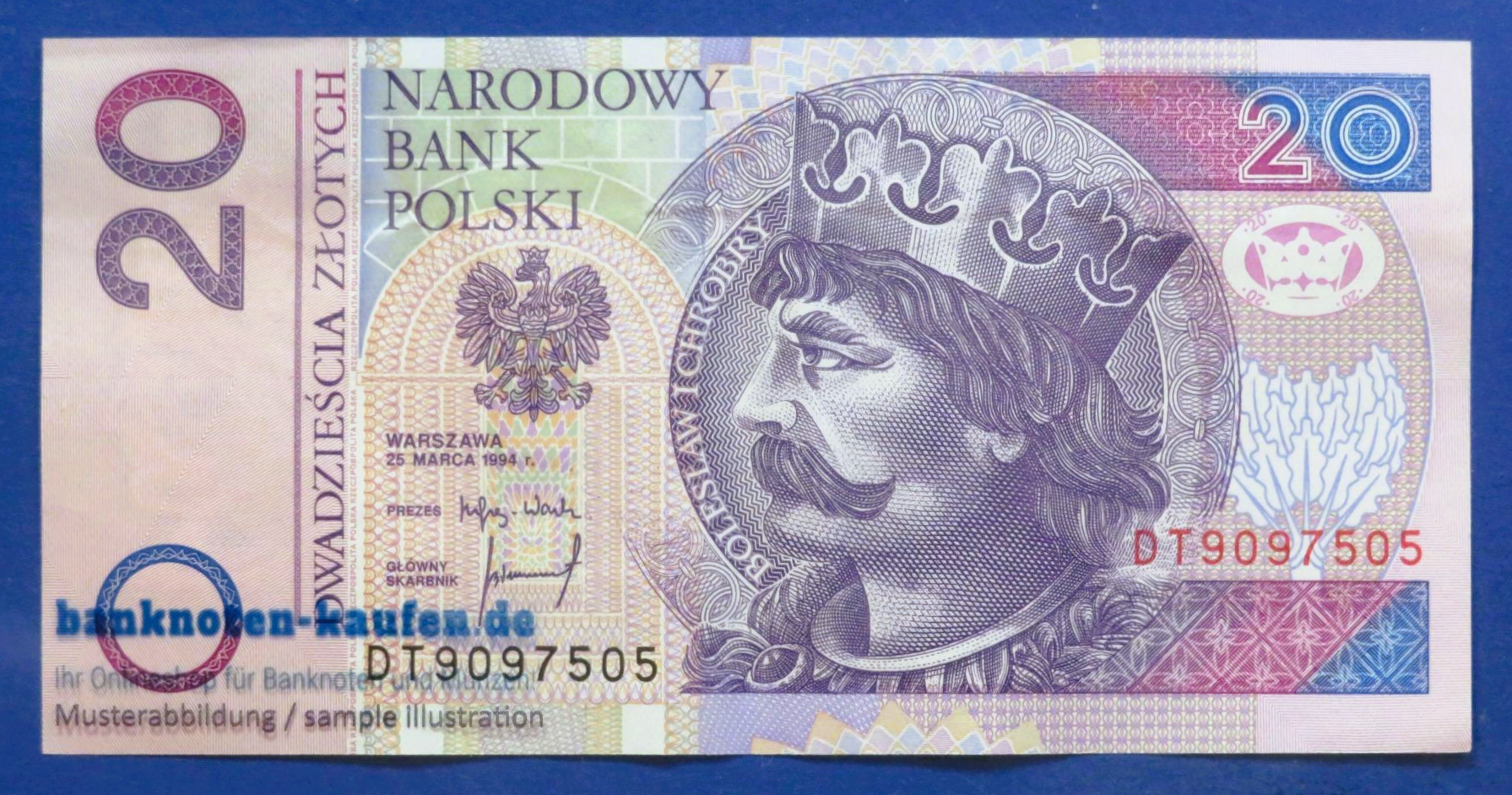 Poland, 20 Zloty, 1994, circulated (USED / VF+), P-174a