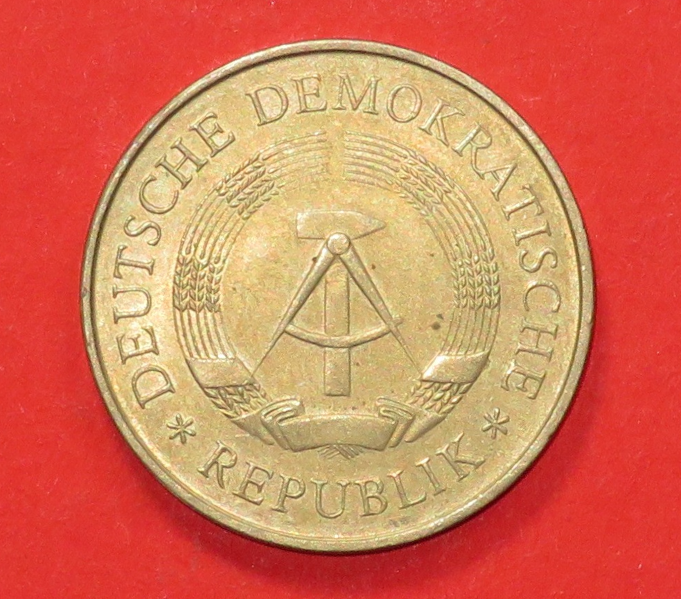 DDR: 5 Mark, 1969, gebraucht (used / ss-vz), Gedenkausgabe, # 24