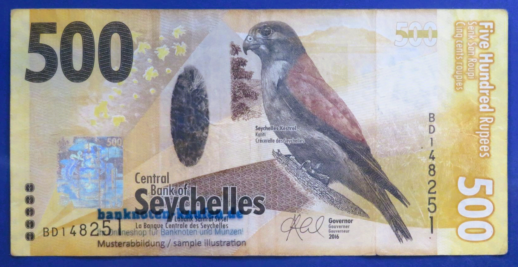 Seychellen, 500 Rupien, 2016, gebraucht (USED / VF), P-51