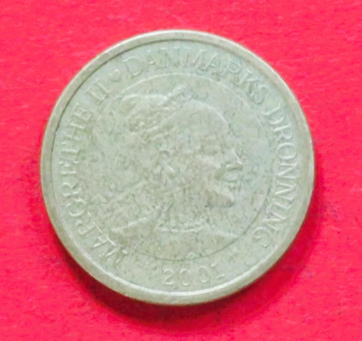Denmark:  10 Kroner, 2001-2002, circulated (used / vf+), # 106