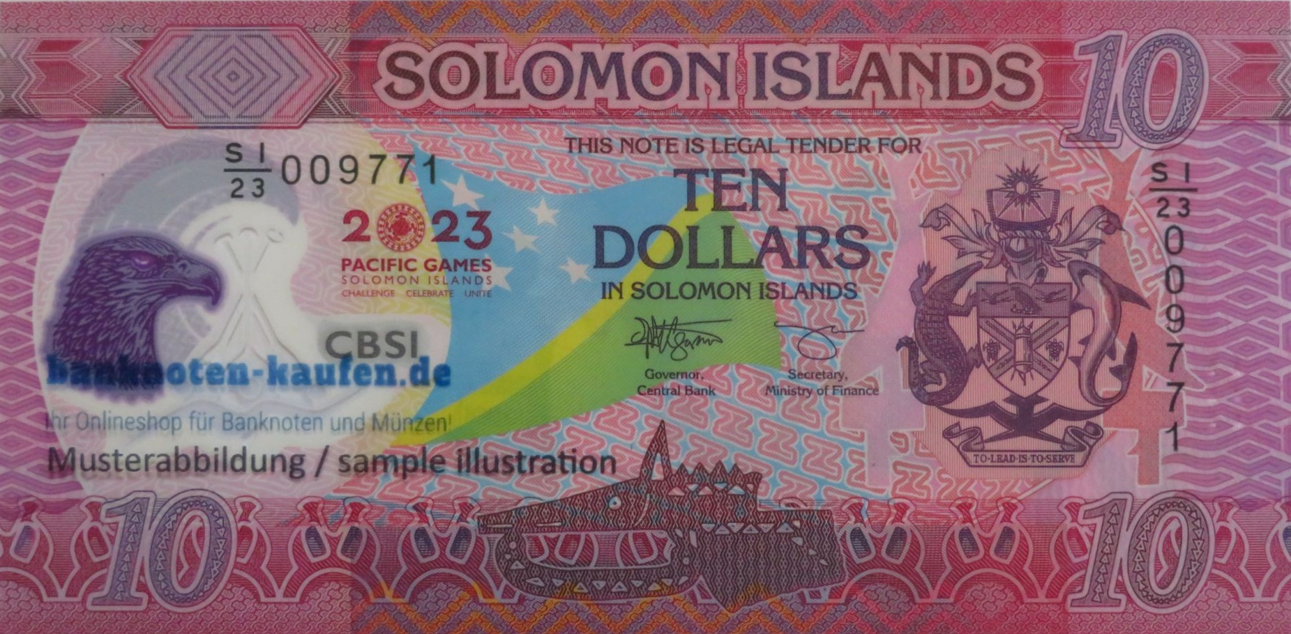 Solomon Island, 10 Dollars, 2023, uncirculated (UNC), Polymer, Commemorative issue