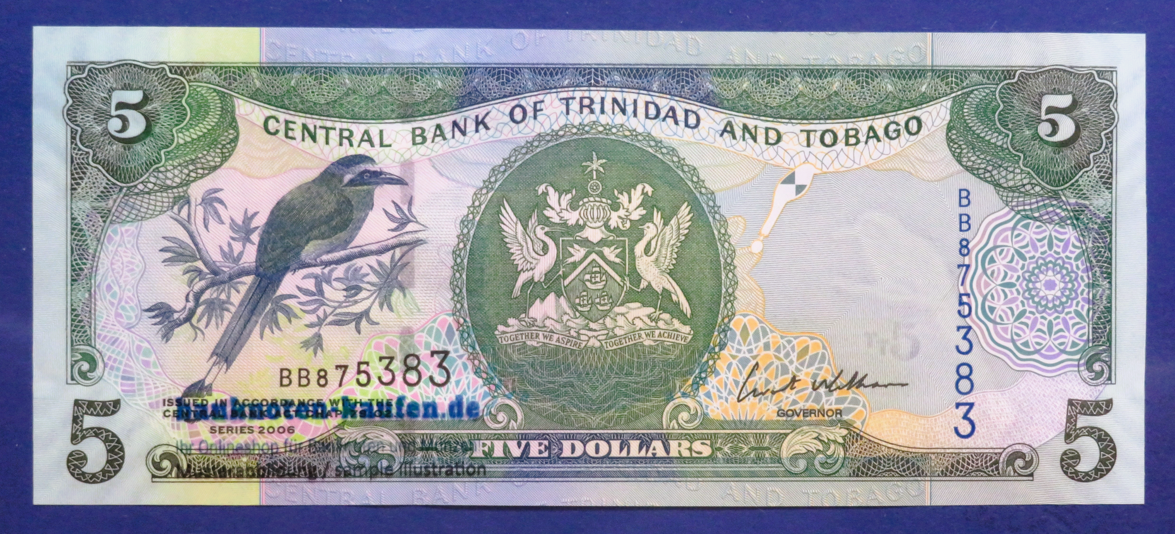 Trinidad and Tobago, 5 Dollars, 2006, uncirculated (UNC), P-47a