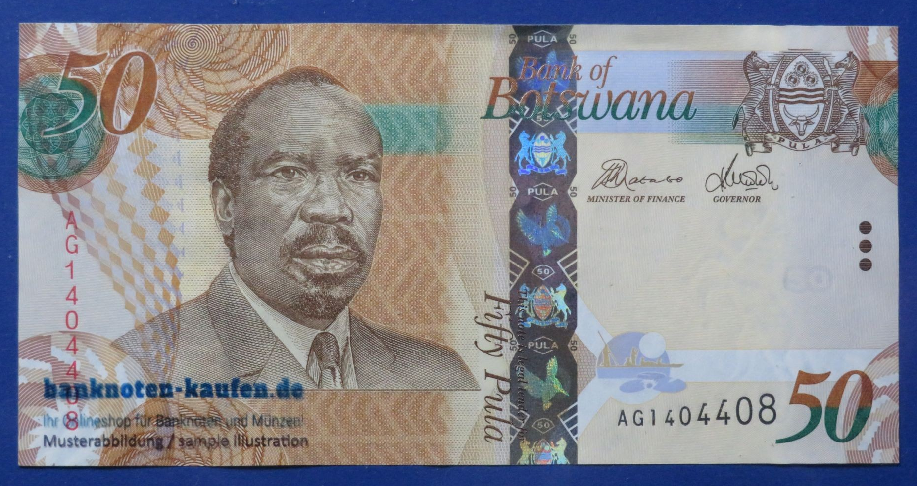 Botswana, 50 Pula, 2016, extremely fine (XF+), P-32