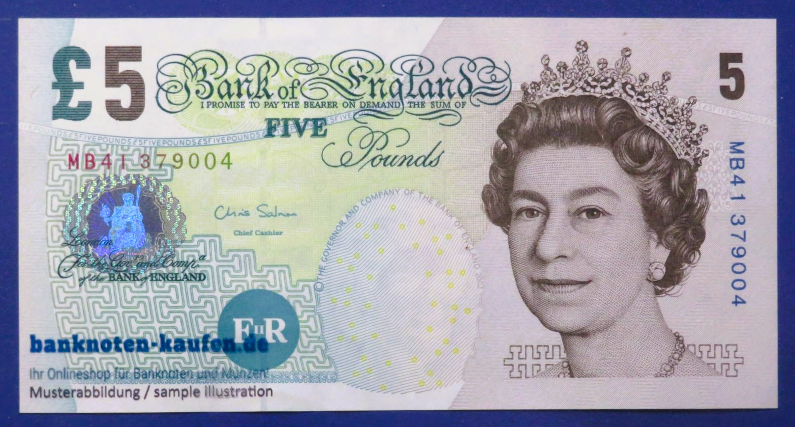 Great Britain, 5 Pounds, 2002, extremely fine (XF+), P-391d