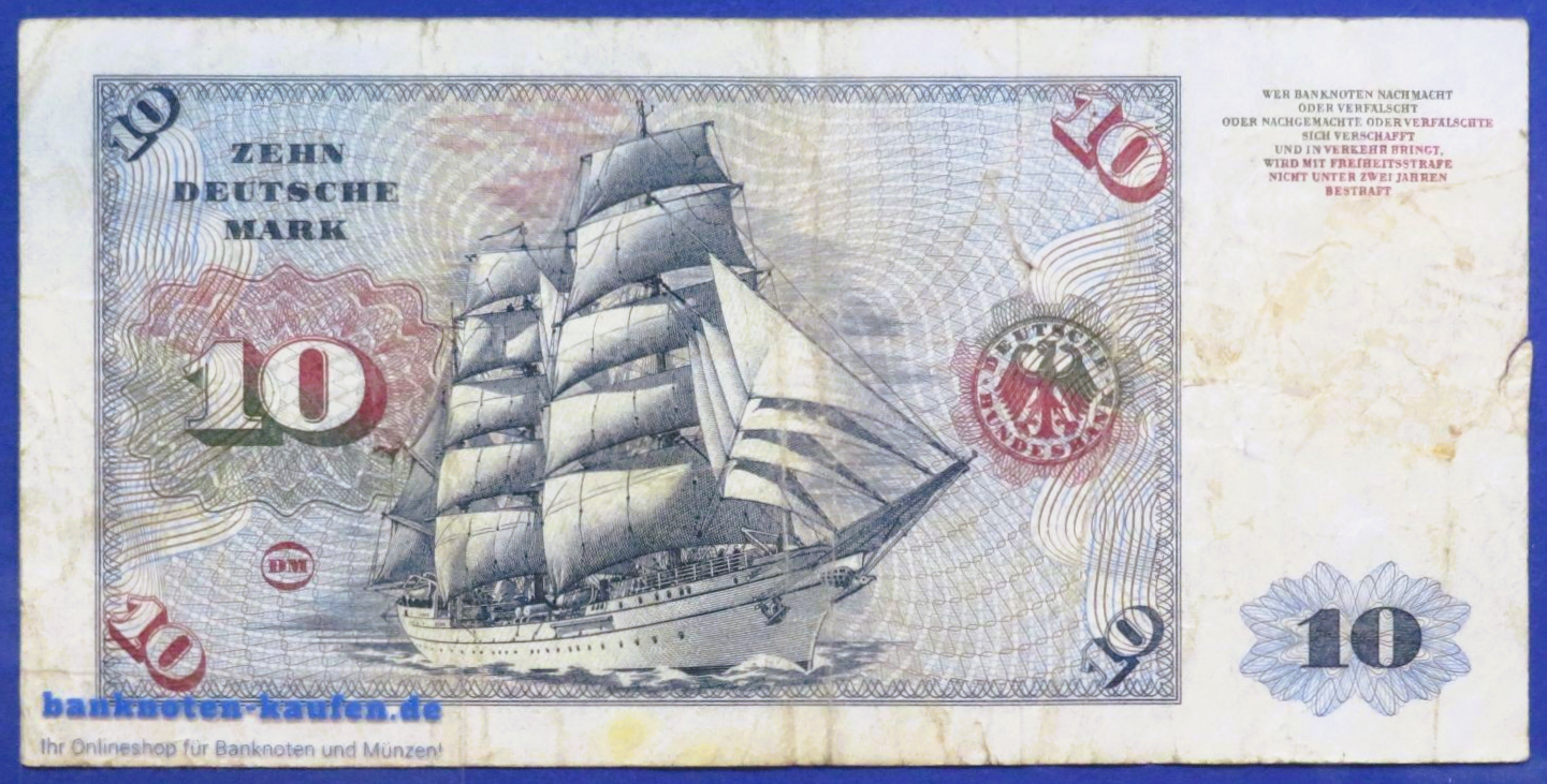 Bundesrepublik Deutschland, 10 Deutsche Mark, 1970, gebraucht (USED / F), P-31a