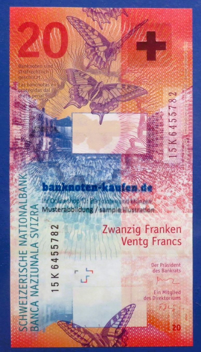 Switzerland, 20 Franken, 2015, uncirculated (UNC), P-76