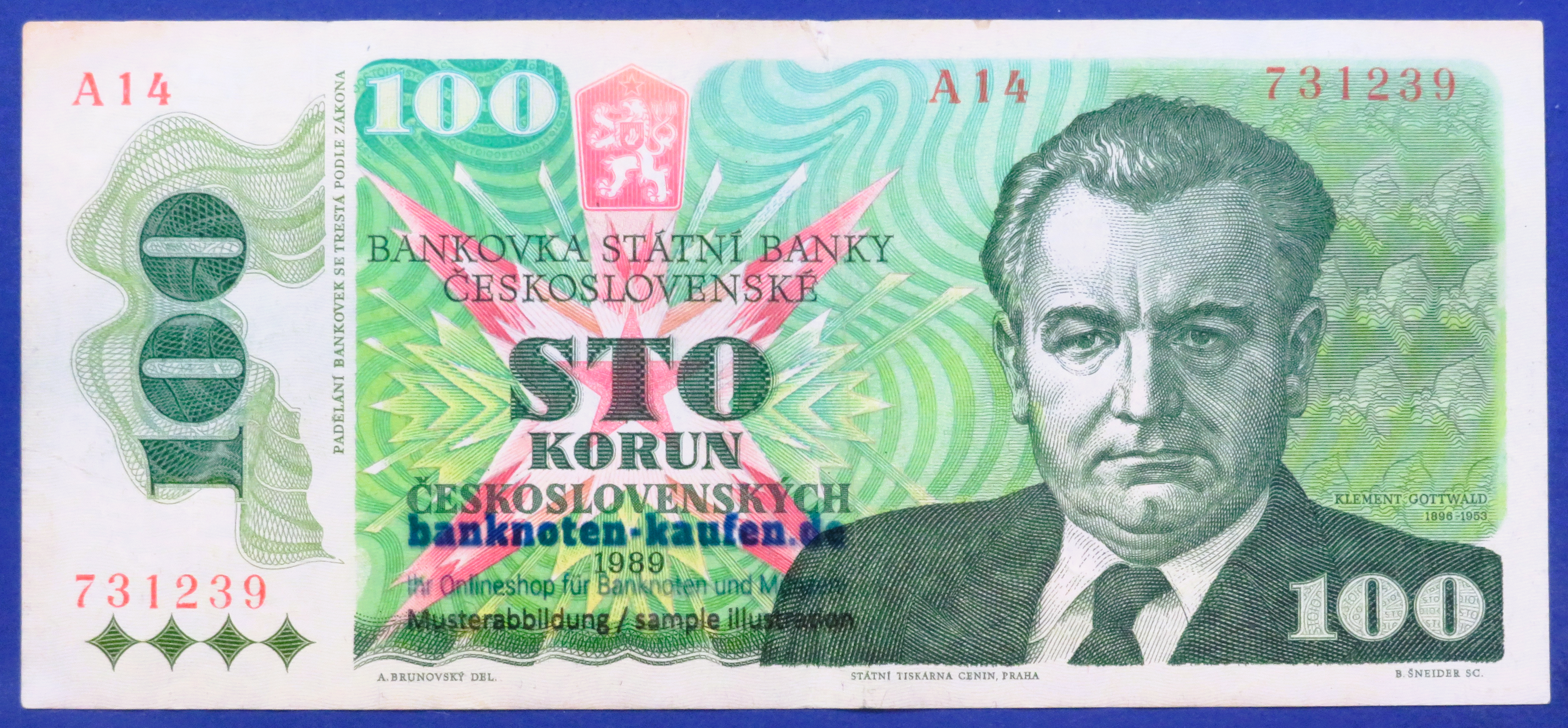 Czechoslovakia, 100 Korun, 1989,  circulated (USED / VF), P-97