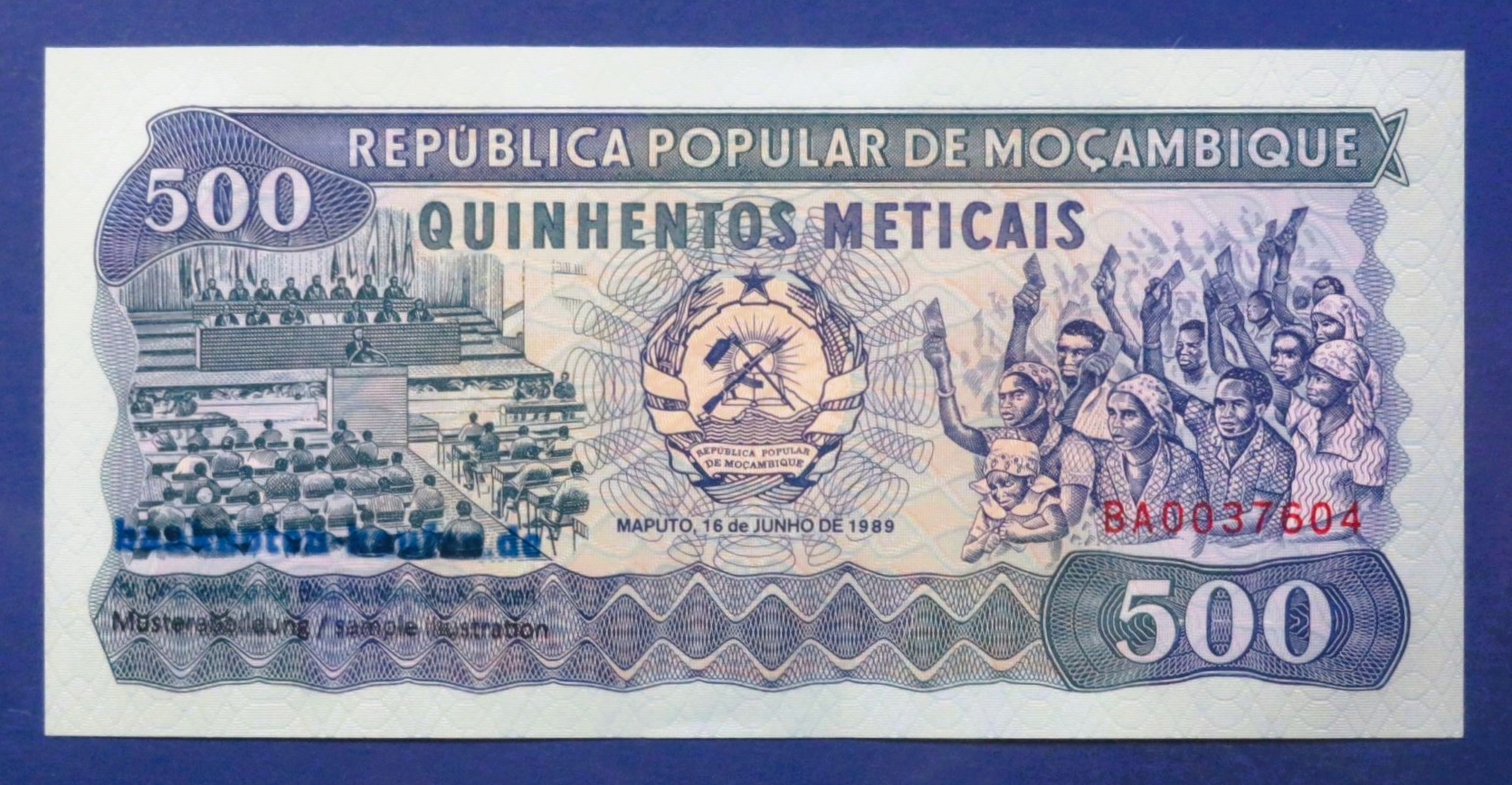 Mozambique, 500 Meticais, 1989, uncirculated (UNC), P-131c