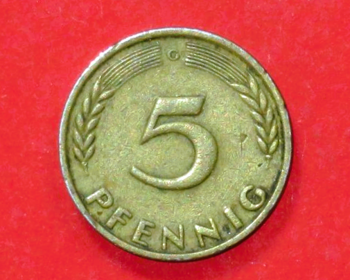 Deutschland: 5 Pfennig, BDL, 1949, gebraucht (used / ss), # 100