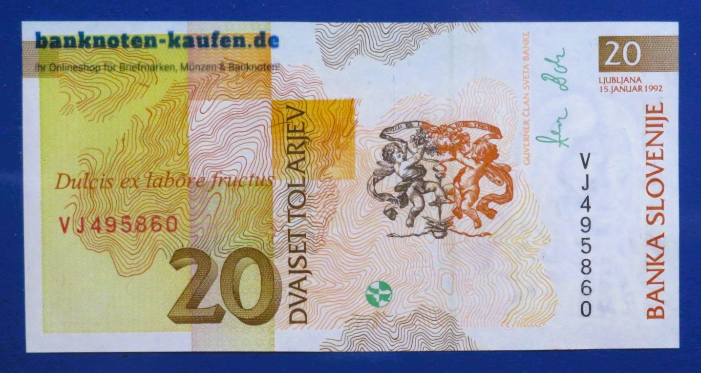 Slovenia, 20 Tolarjev, 1992, uncirculated (UNC), P-12