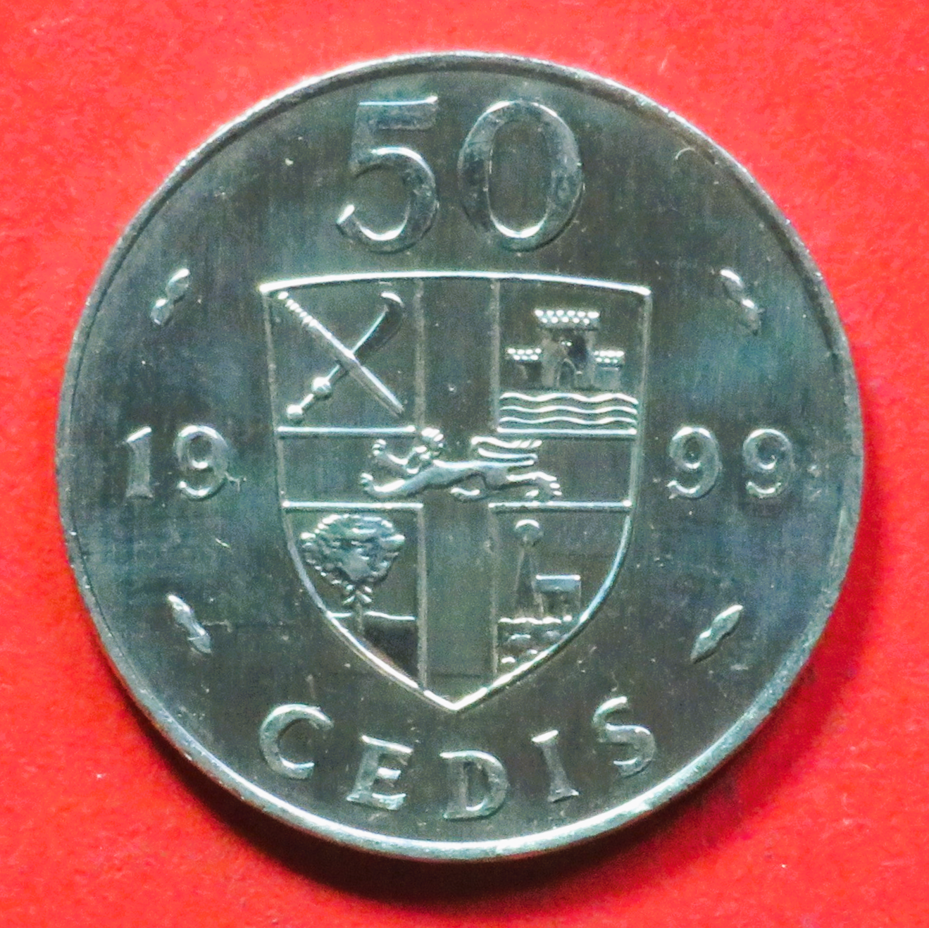 Ghana: 50 Cedis, 1995-1999, gebraucht (used / vz), # 32a