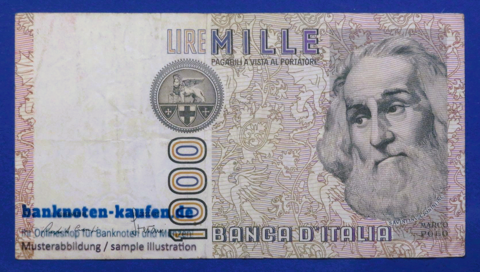 Italy - 1,000 Lire, 1982, circulated (USED / VF), P-109a