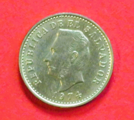 El Salvador: 2 Centavos, 1974, gebraucht (used / ss+), # 19