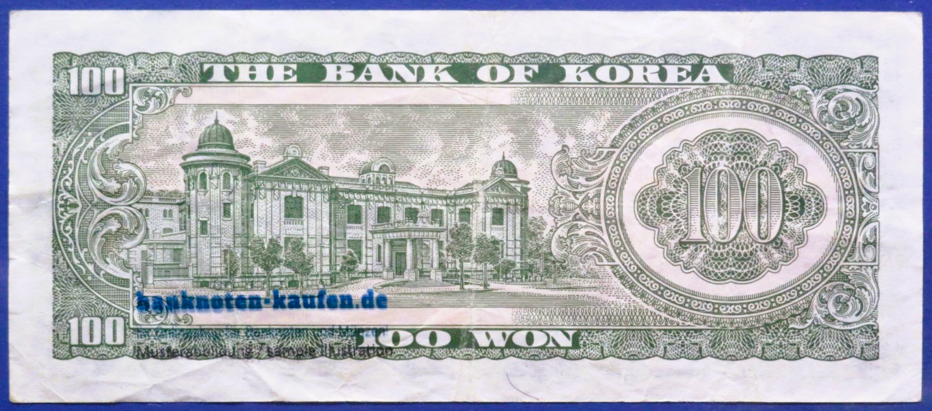 South Korea, 100 Won, 1965ND, circulated (USED / VF), P-38A
