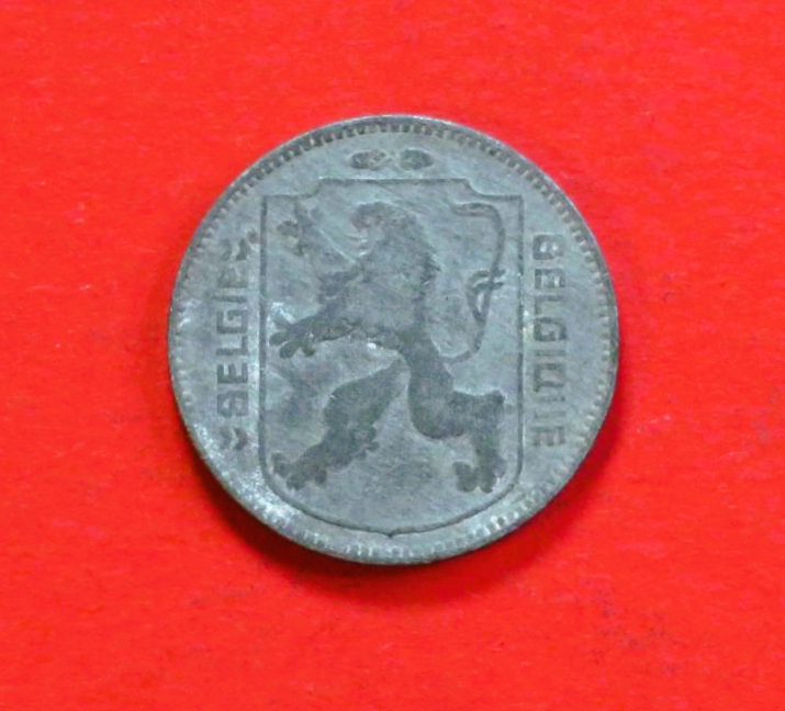 Belgium:  1 Frank (nl-type / zinc), 1942-1947, circulated (USED / vf)