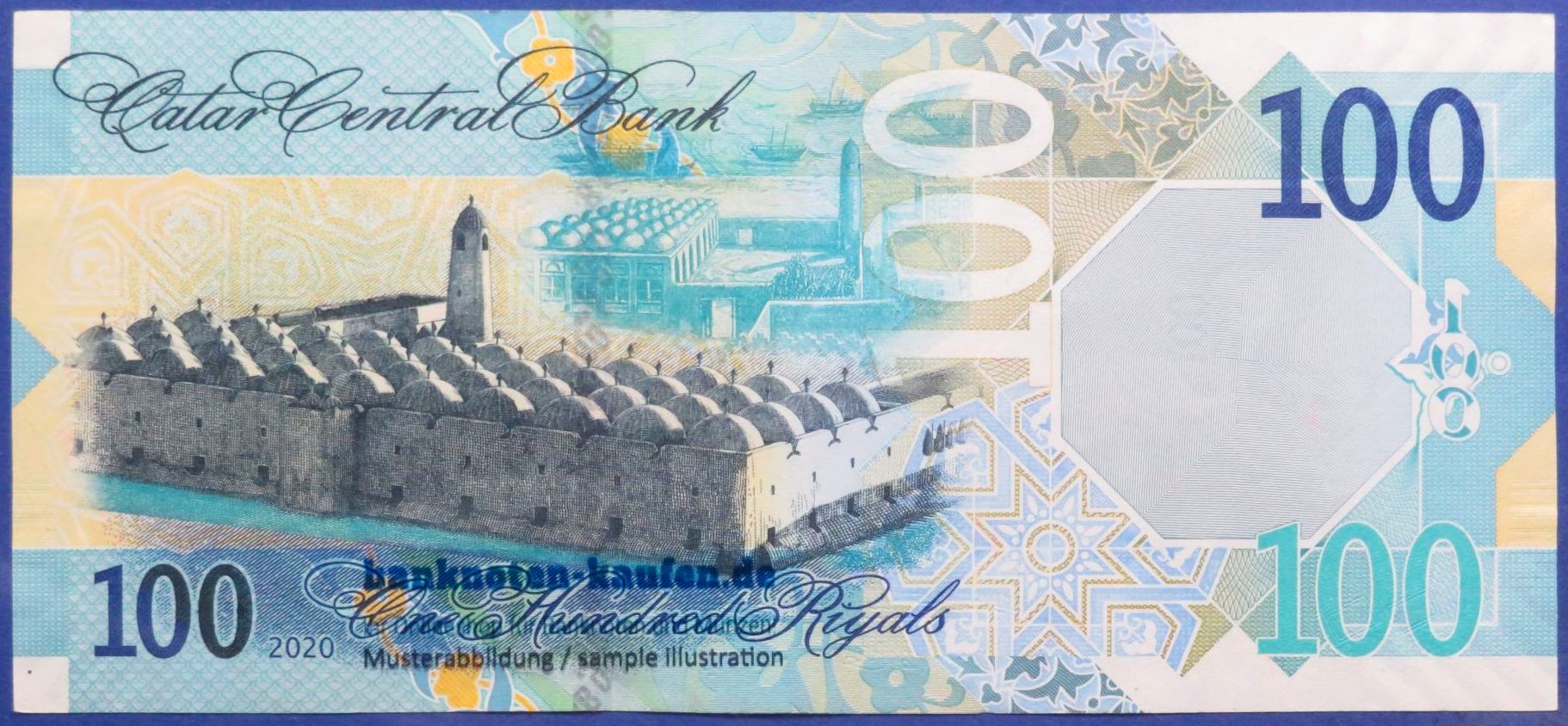 Katar, 100 Riyals, 2020, gebraucht (USED / VF+), P-36a