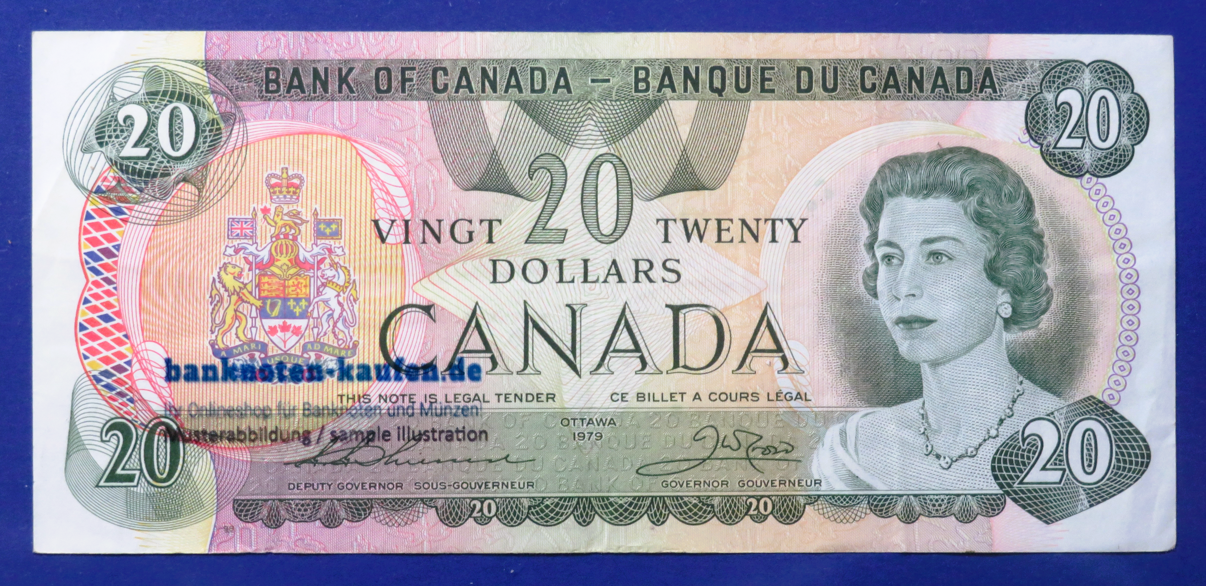 Canada, 20 Dollars, 1979, circulated (USED / VF+), P-93c