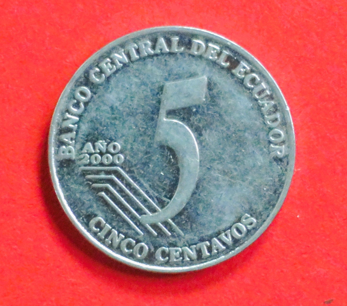 Ecuador: 5 Centavos, 2000, gebraucht (used / ss-vz), # 101