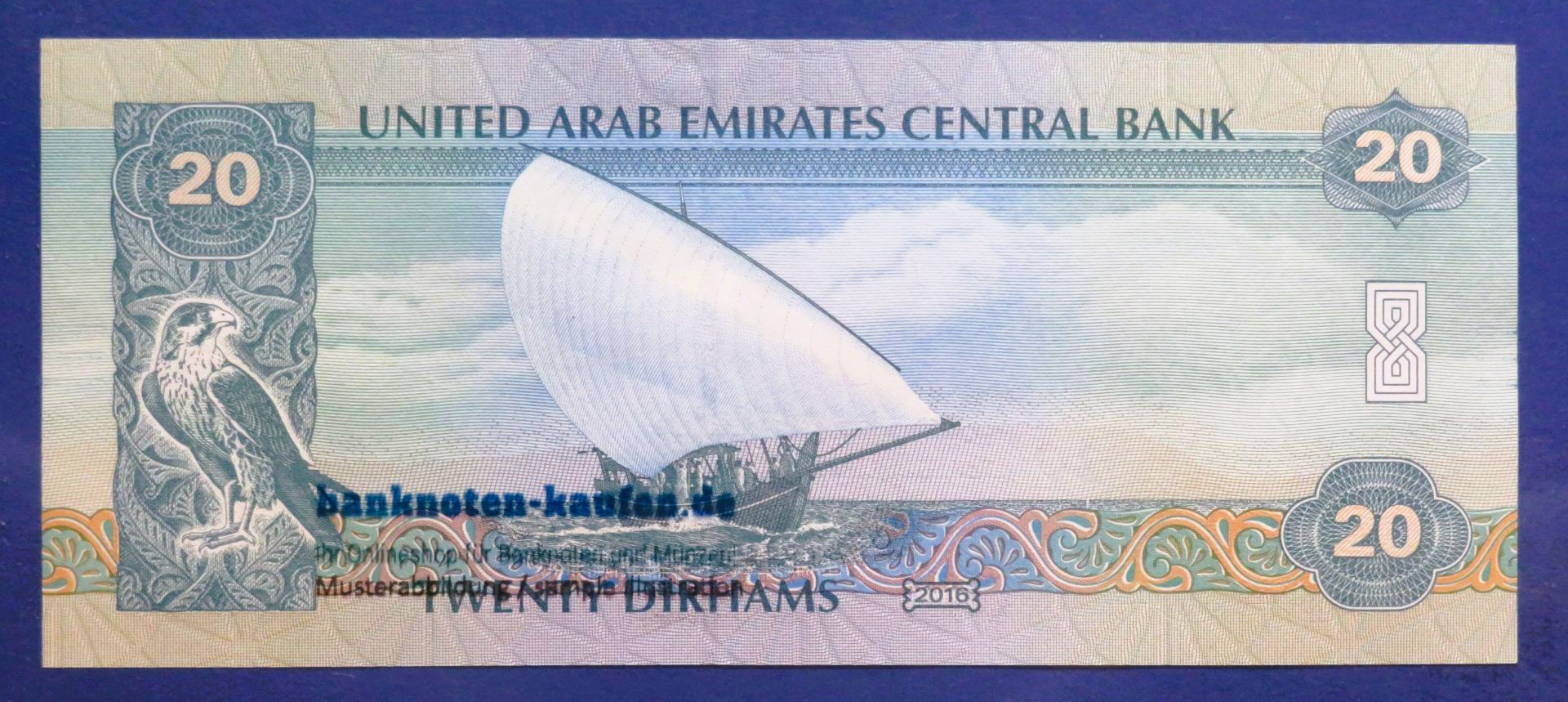 United Arab Emirates, 20 Dirhams, 2016, uncirculated (UNC), P-28d