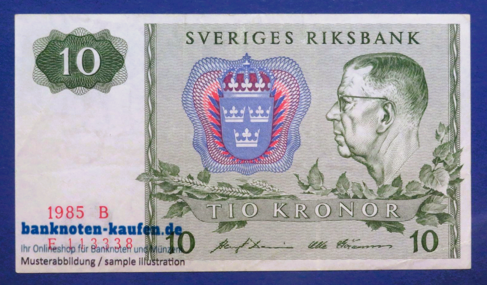 Sweden, 10 Kronor, 1985, circulated (USED / VF), P-52