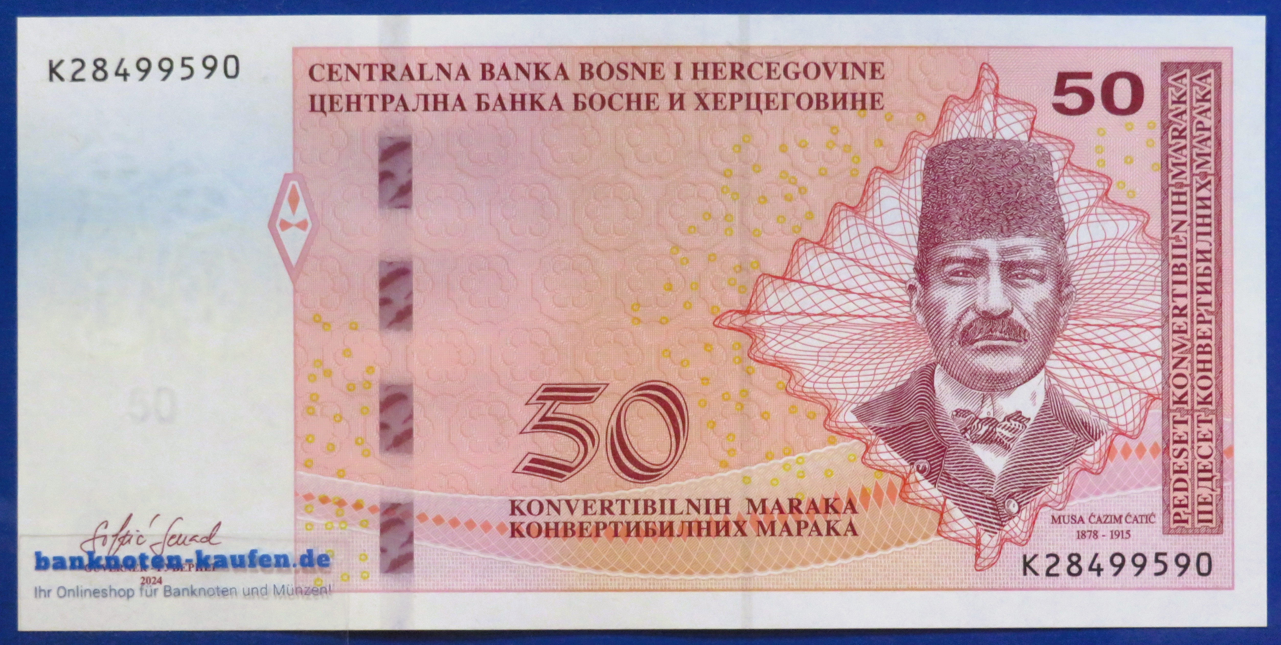 Bosnien Herzegowina, 50 Maraka, 2024, fast kassenfrisch (AU), P-84d